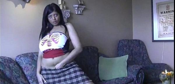  Pretty Dirty Indian Girl with Nice Tits and Hard Nipples Masturbating Solo